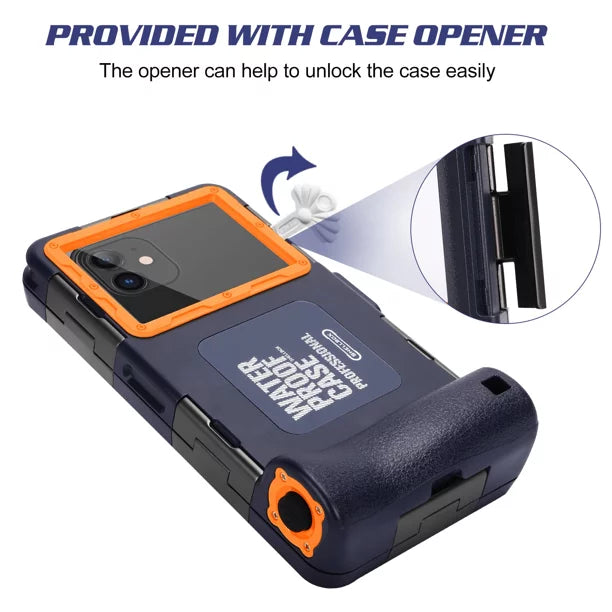 UrbanX Professional [15m/50ft] Swimming Diving Surfing Snorkeling Photo Video Waterproof Protective Case Underwater Housing for Ulefone Armor X9 And all Phones Up to 6.9 Inch LCD with Lanyard