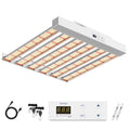SPF2000 PRO LED Grow Light 200W with Full Spectrum Veg & Bloom Dimmer Timer - 3x3ft Coating Sunlike Grow Lamps for Indoor Plants - Seeding, Flowering, and Plant Growth LED Plant Light Fixture