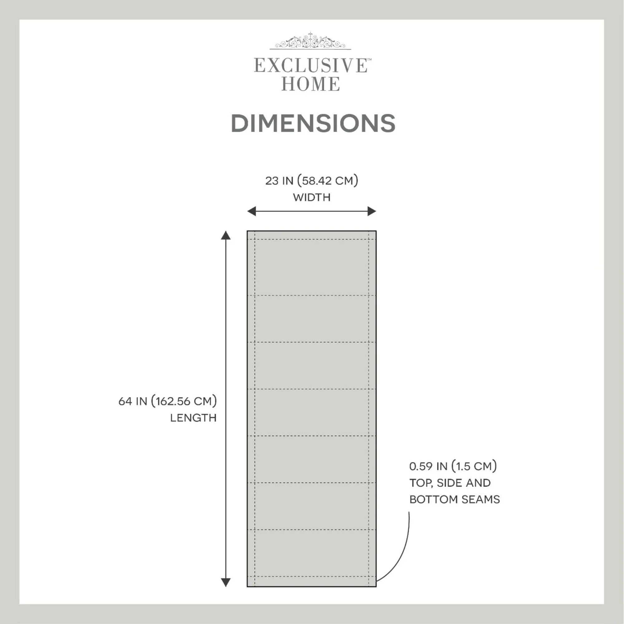 Exclusive Home Ricardo Total Blackout Roman Shade, 23"x64", Grey