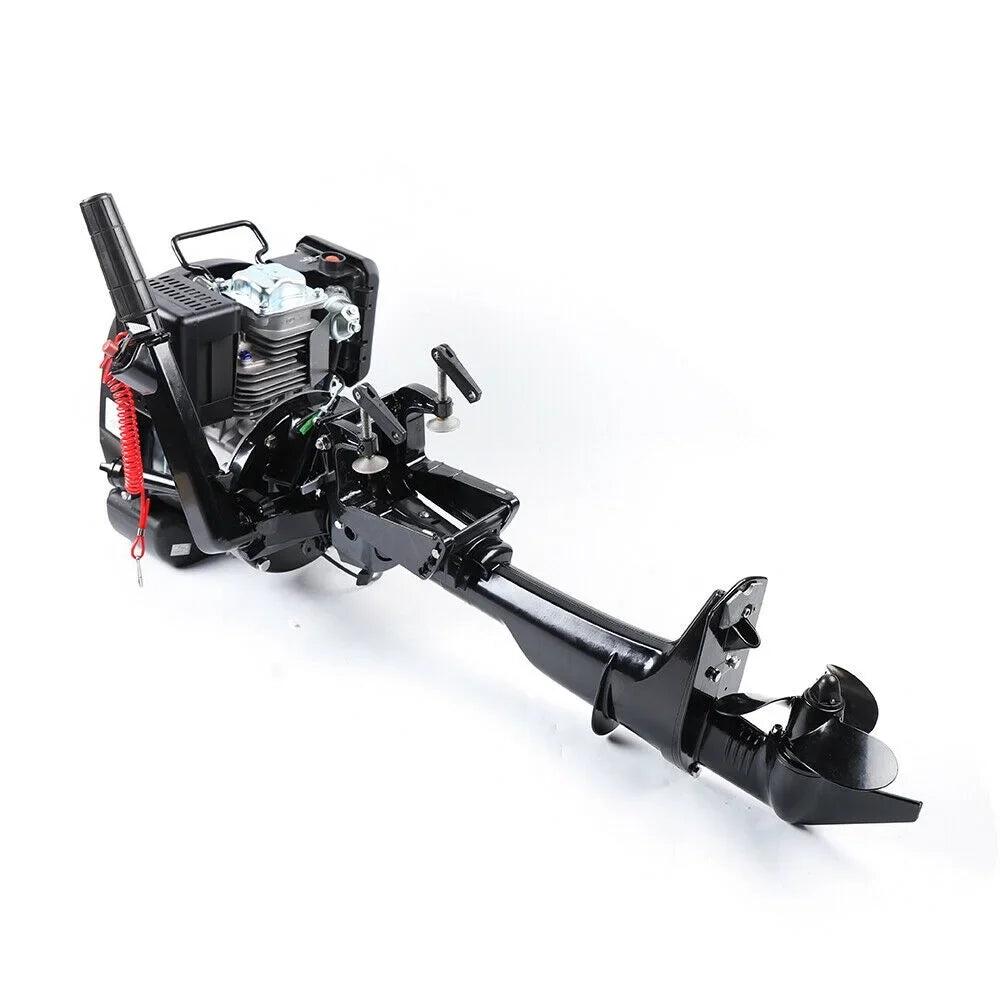6 HP 4-Stroke Heavy Duty Outboard Motor Fishing Craft Engine Air Cooling System