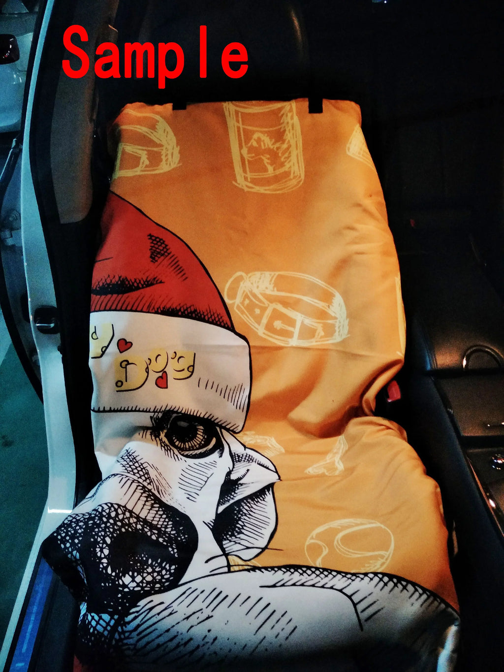GCKG Dog Paws and Bones Pet Car Seat Protection Dog Car Seat Mat Hammock Cargo Mat Trunk Mat For Cars Trucks and SUV 54x60 inches