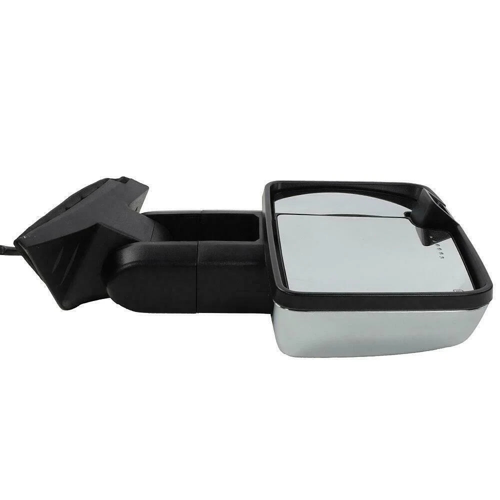 Teledu Power Heated Chrome Towing Mirrors For Chevrolet GMC LED Signal&Backup Lamp
