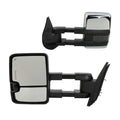 Teledu Power Heated Chrome Towing Mirrors For Chevrolet GMC LED Signal&Backup Lamp