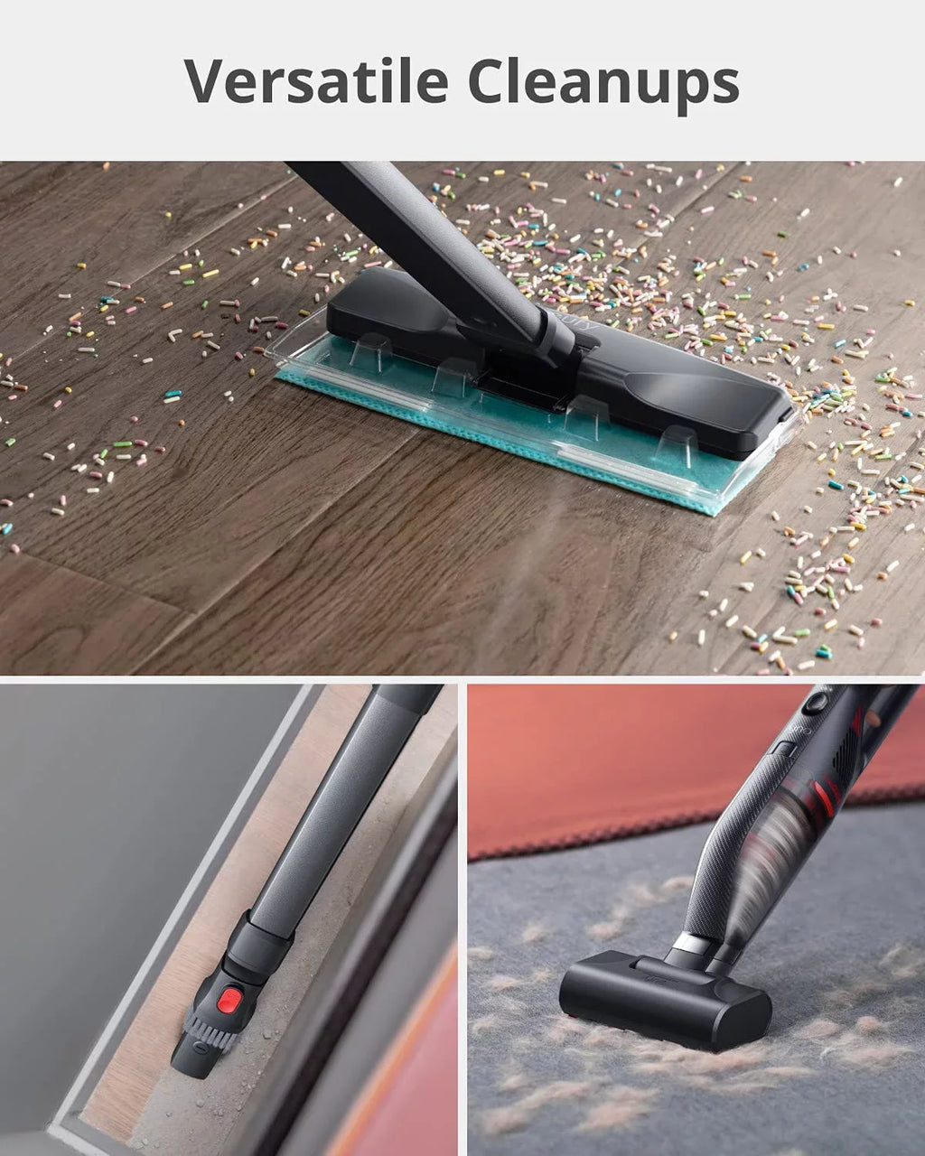 Anker eufy HomeVac H30 Infinity, Cordless Handheld Vacuum Cleaner, 80AW, 16kPa Strong Suction Power, Versatile Attachments