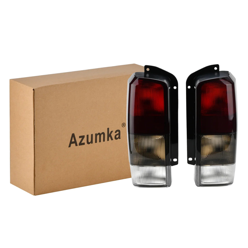 Fits for Jeep 97-01 XJ Tail Lights Red/black Smoke Lens Rear Tail Lamps Set(Left + Fitting with 1997-2001 Cherokee XJ