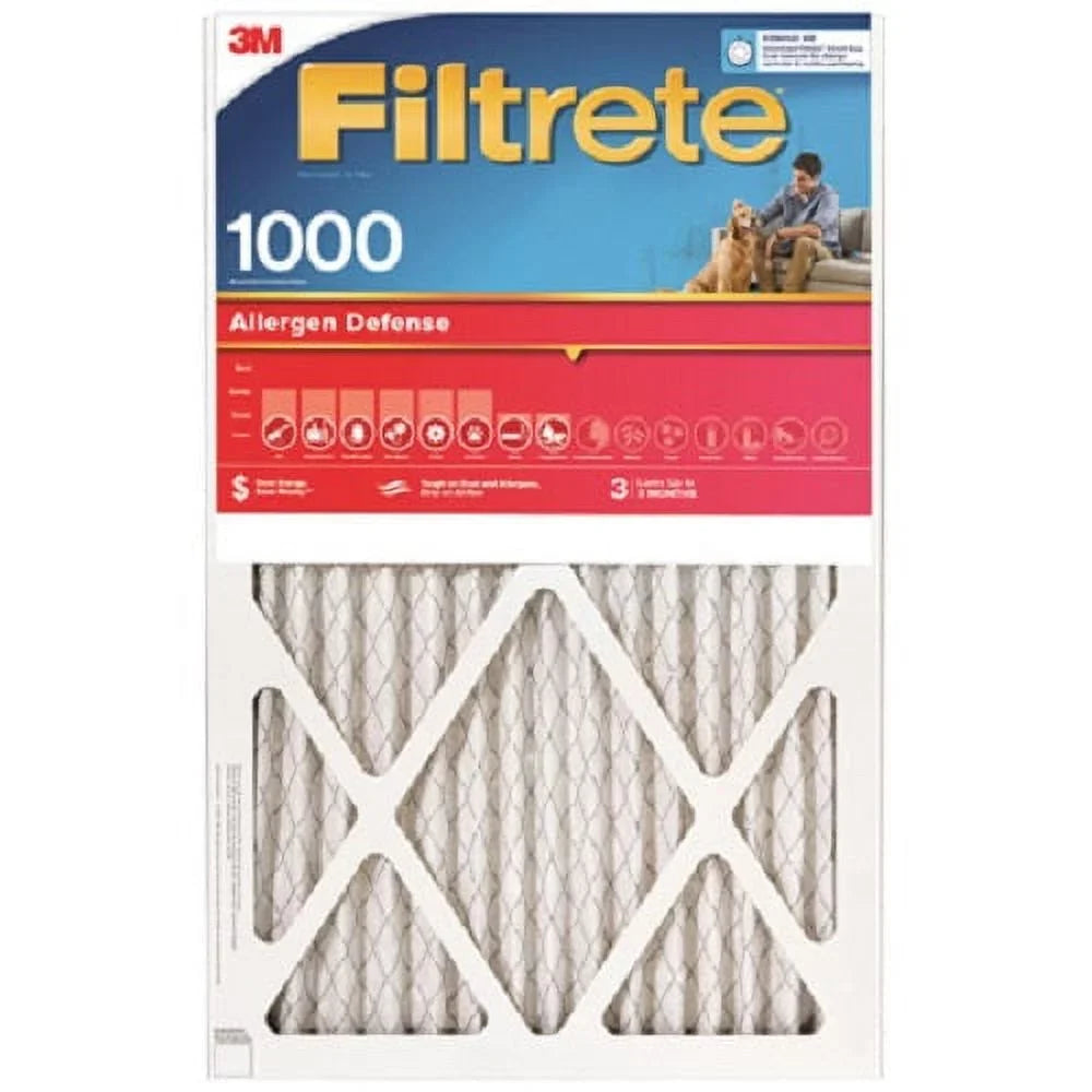 3M 9800-4 16" x 20" x 1" Red MPR 1000 Filtrete 3 Month Disposable Pleated Air Filter - Quantity of 4