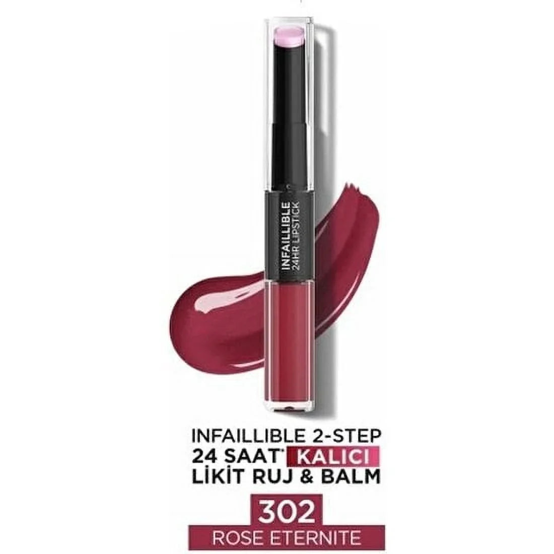 L'Oréal Paris Infaillib 2 -Step 24 hours permanent liquid lipstick & Balm - 302 Rose Ethernite