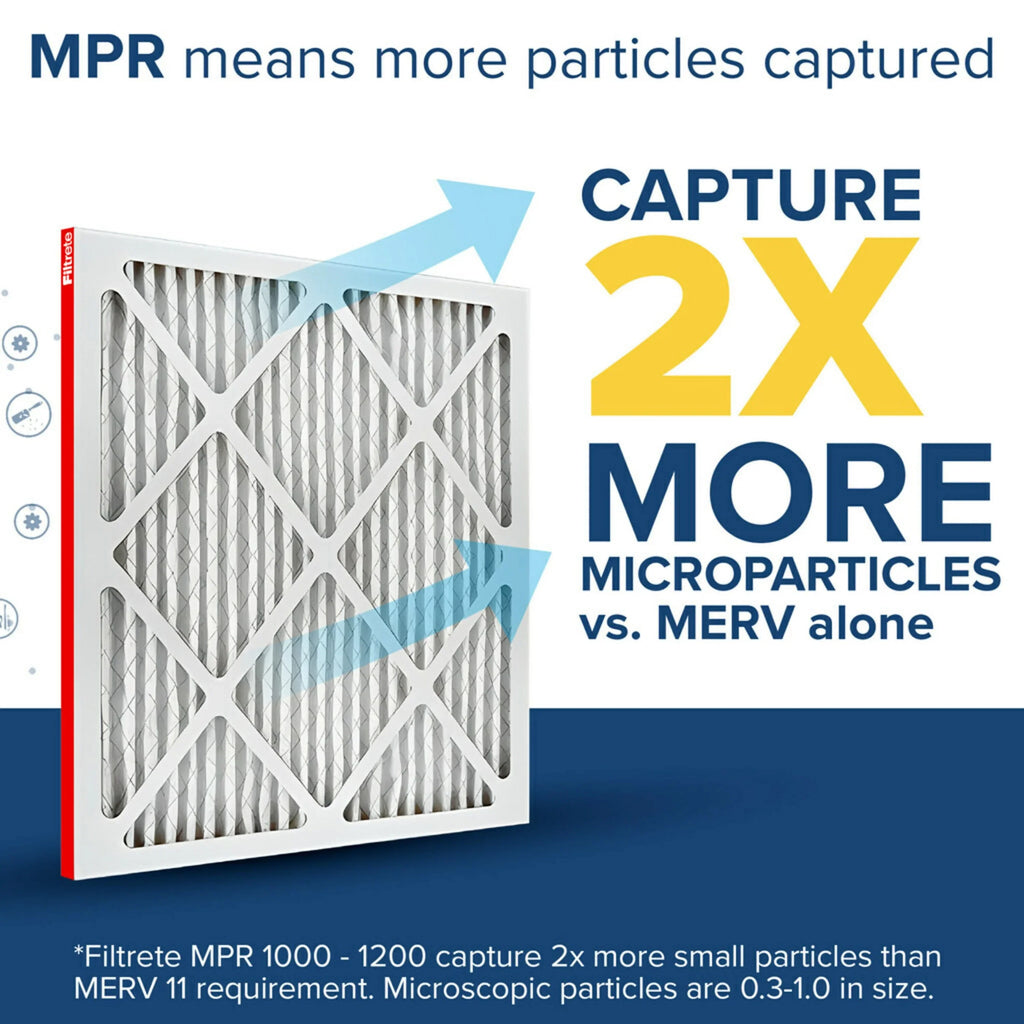 Filtrete 12x24x1 Air Filter, MPR 1000 MERV 11, Allergen Defense, 4 Filters