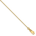 Real 14kt Yellow Gold .8mm Octagonal Snake Chain Chain Bracelet; 7 inch; Lobster Clasp; for Adults and Teens; for Women and Men
