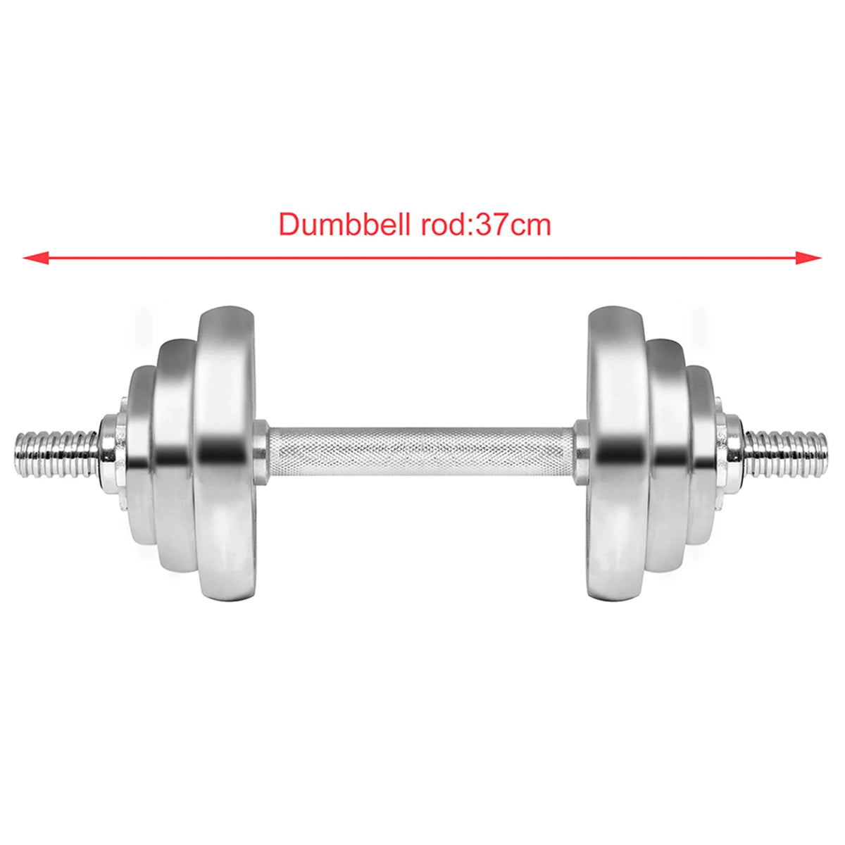 SAYFUT 66LB Dumbbell Weight Set Detachable Dumbbells Barbells Adjustable for Gym Household Fitness Exercise, Silver