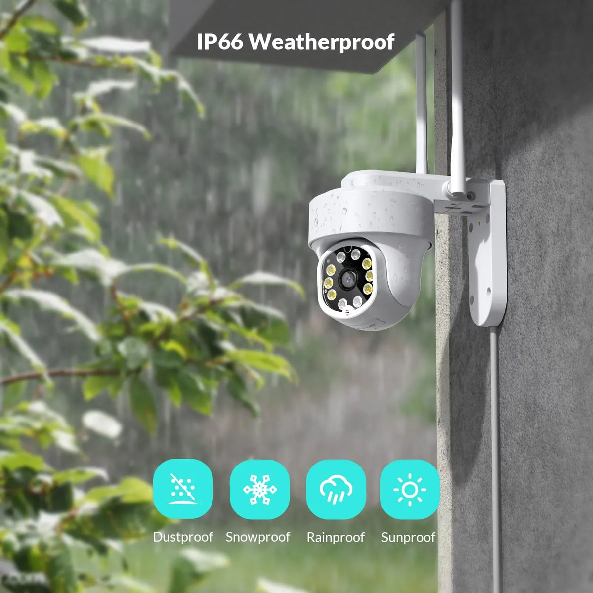 Security Camera Wireless WiFi, Netvue 360° PTZ WiFi Surveillance Cameras for Home Security System – 2.4GHz WiFi Only