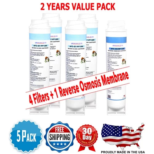 AFC Brand , Water Filters , Model # AFC-G7-PF1200 , Fitting with GE® PNRQ20 - 5 Filters - Made in U.S.A.