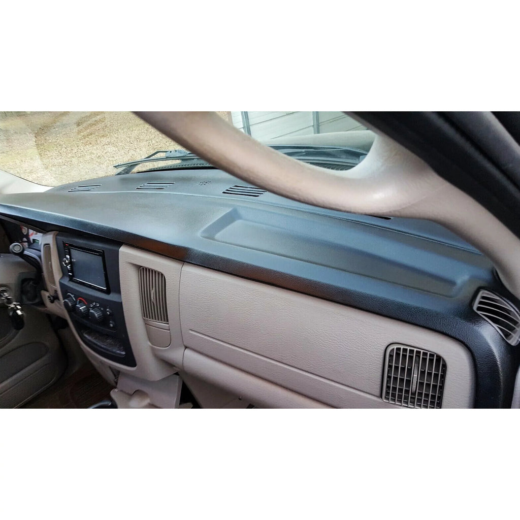 Kojem Dashboard Coating for 2002 2003 2004 2005 Dodge Ram 1500 2500 3500 Molded Dash Pad Board Shield Skin Cap Protector Overlay Black
