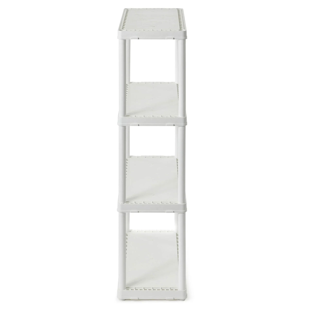 Gracious Living 4 Shelf Set Height Light Duty Storage Unit, White (2 Pack)