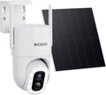 XODO E15 Solar Outdoor Wireless Camera for Home Security System, 2K 3MP Floodlight Pan-Tilt 360° View Cam with Color Night Vision, 2-Way Audio, Motion Detection, Siren, App Remote – Cloud/SD