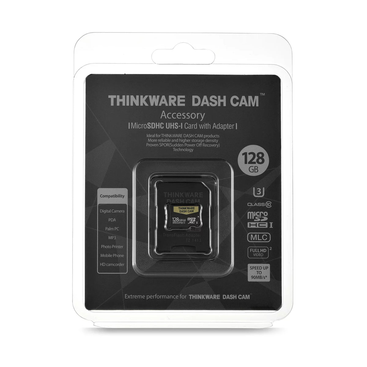 THINKWARE 128GB MicroSD Card for all Thinkware Dash Cams, Industrial Grade