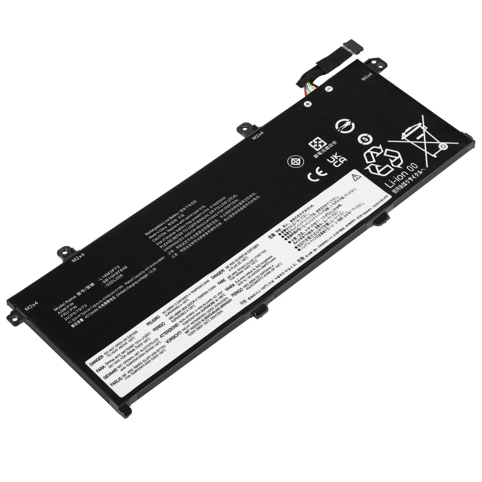 For Lenovo Battery ThinkPad P43s T490 T495 T14 L18M3P73 L18M3P74 02DL007