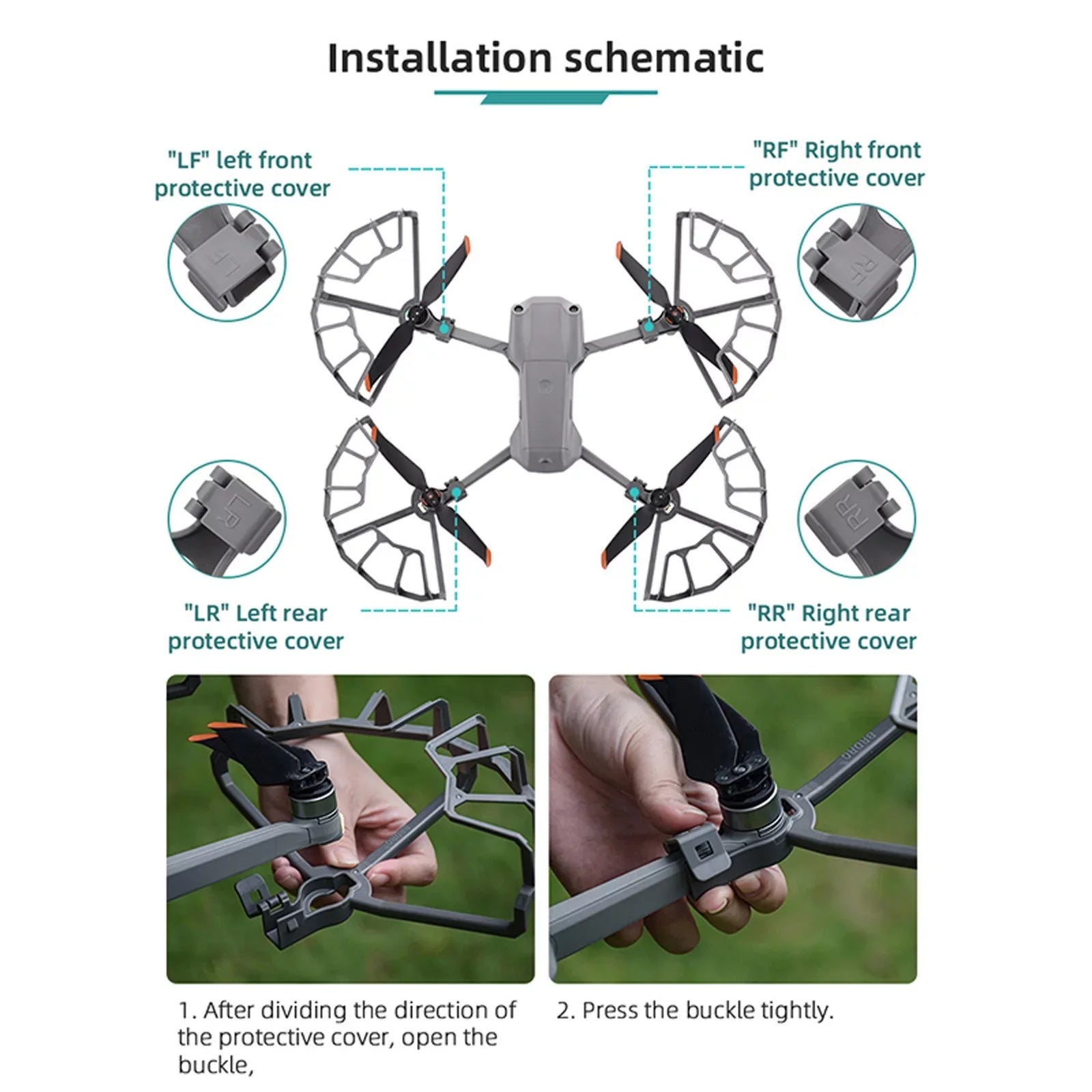 ZiSUGP Propeller Protection Ring For DJI Mavic Air 2/Air 2S Drone Propeller Leaf Guard Protection Drone Accessories F 11 Pro Drone