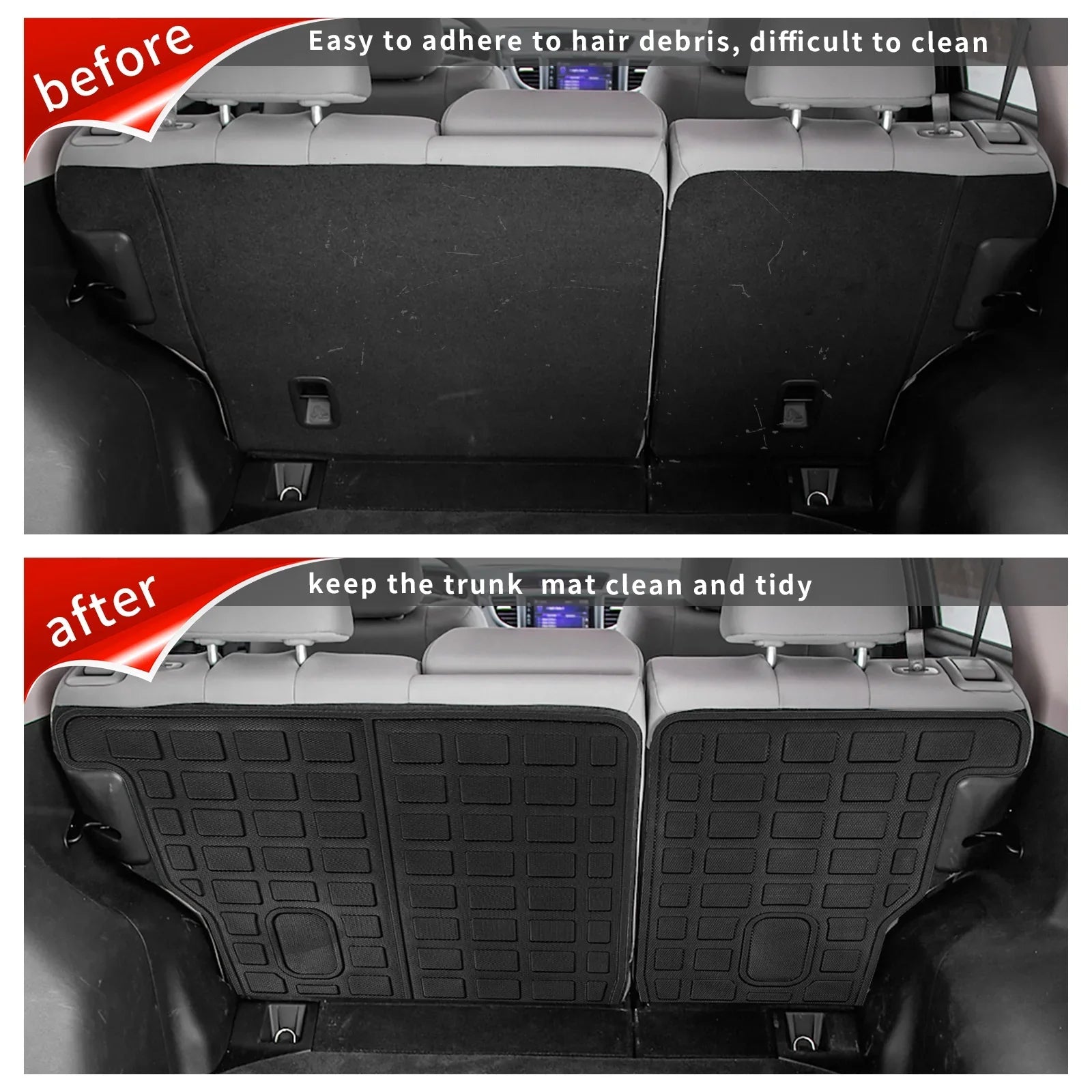 Fit 2012-2016 Honda CRV Back Seat Protector Cargo Liner Trunk Mat Backrest Mats 2015 CR-V Accessories