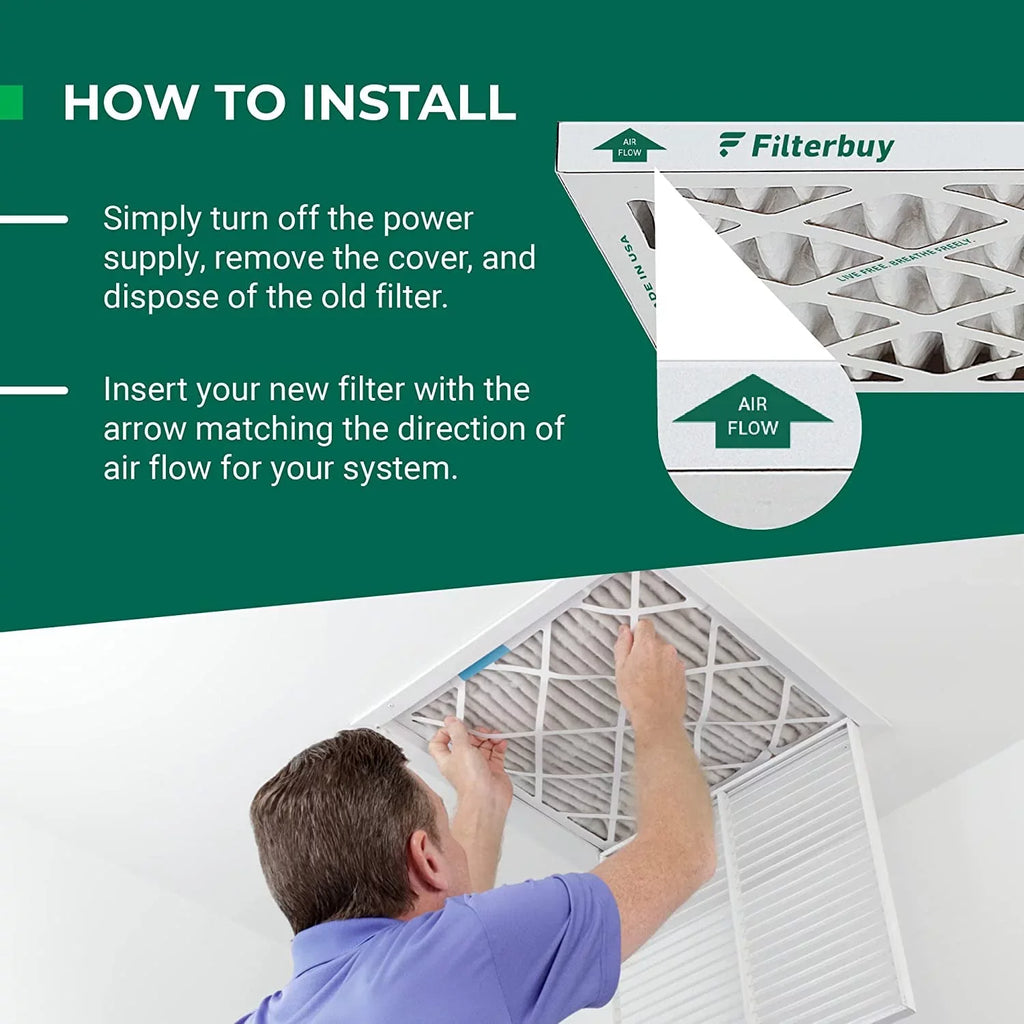 Filterbuy 24x30x1 MERV 13 Pleated HVAC AC Furnace Air Filters (2-Pack)