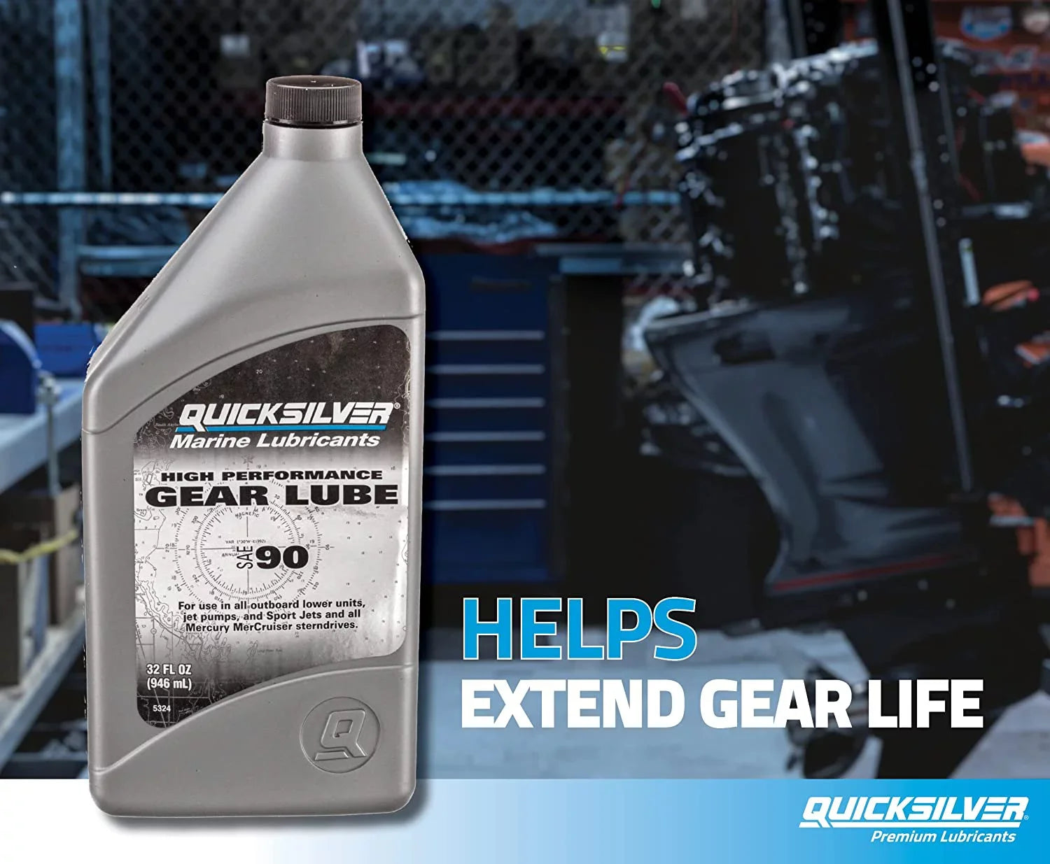 Quicksilver 858065Q01 2.5 gal Sae 90 Gear Lube