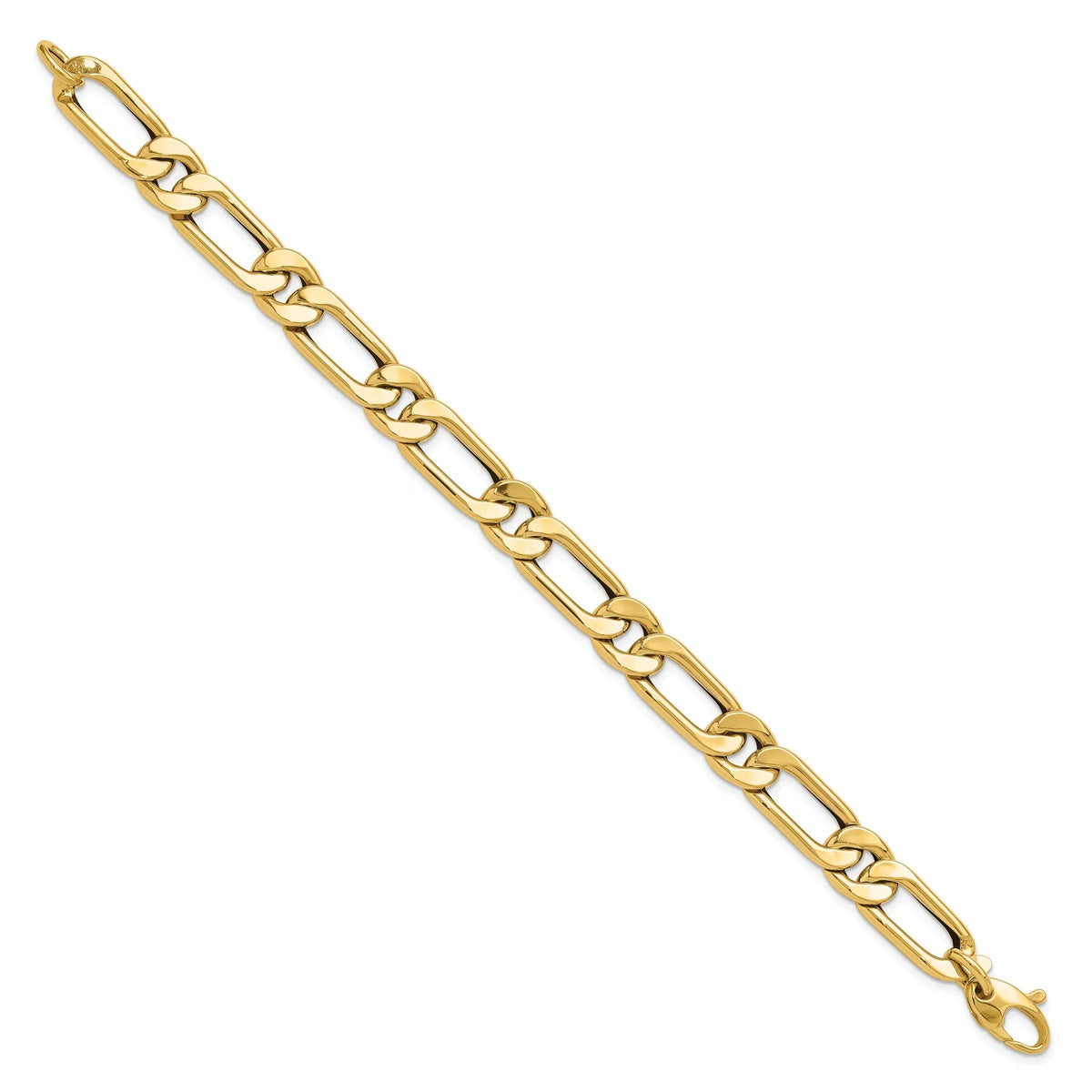 14K Polished Hollow Fancy Link Men's Bracelet