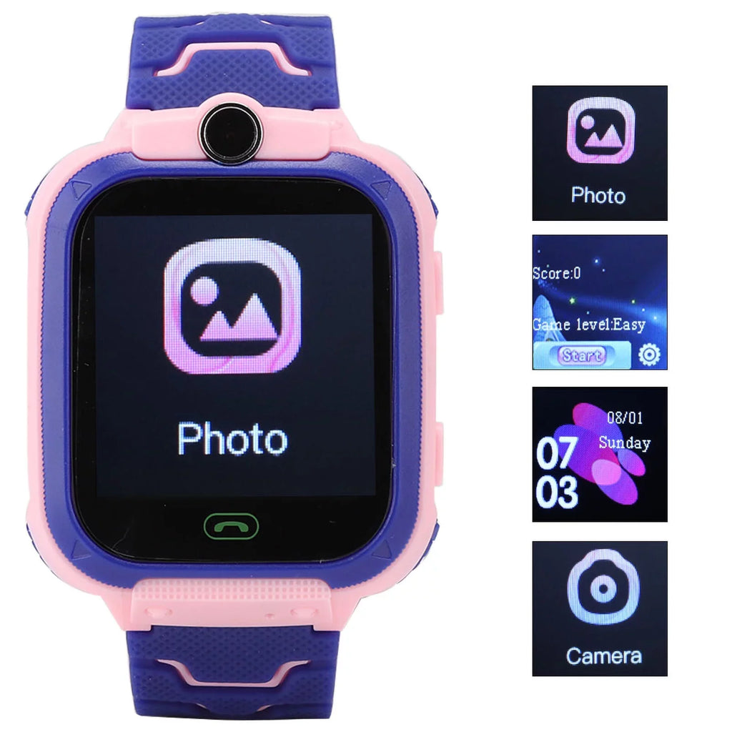 Fyearfly Relojes Digitales para niños, Reloj igente a Prueba de Agua Reloj de Pulsera Digital multifunción para niños para IOS/AndroidQ12, Relojes para niños Reloj para Exteriores(Rosado)