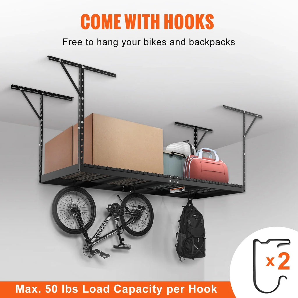SKYSHALO Overhead Adjustable Garage Storage Stand 36x96in Ceiling Stand 600lb Black