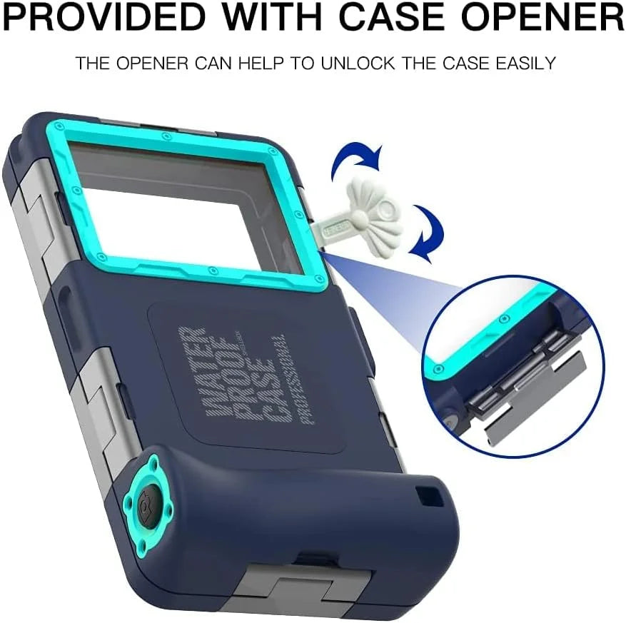 Waterproof Underwater Snorkeling Phone Case for iPhone 14/13/12/11 Pro Max Mini Xr/X/Xs/Samsung Galaxy Note10/9/8/S10/9/8 Ultra Plus Professional [15m/50ft] Photo Video Diving Wrap