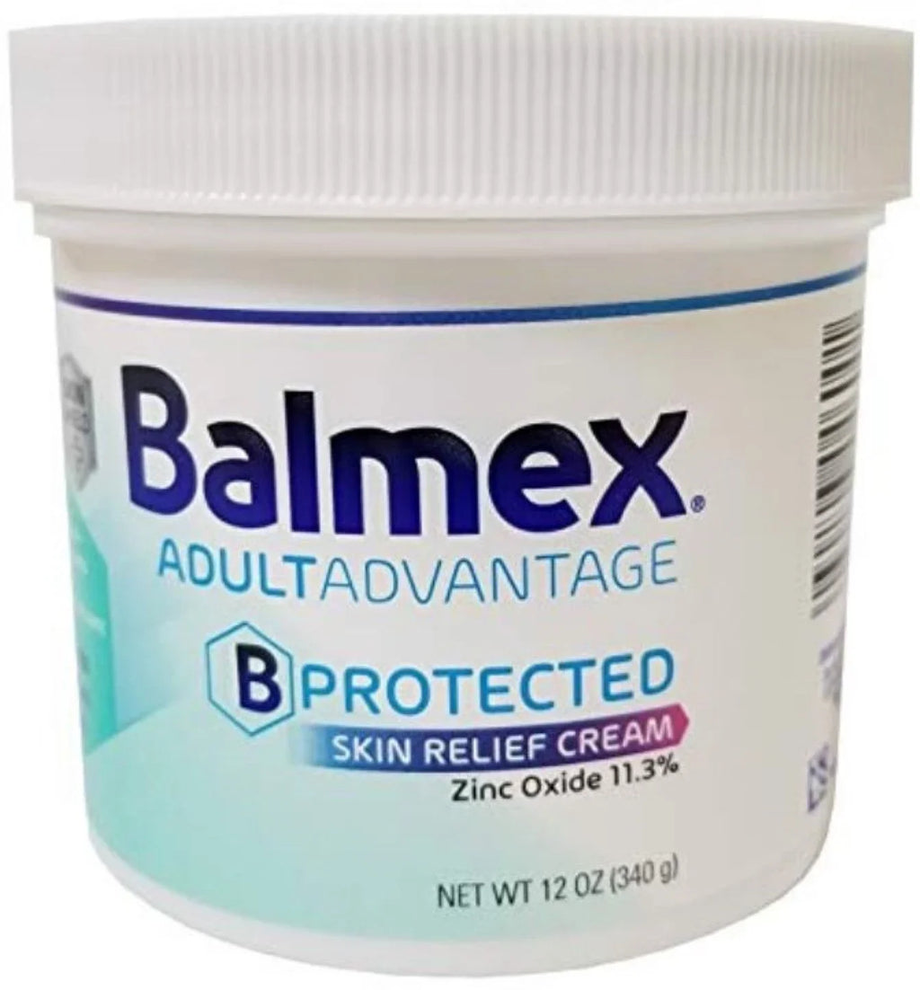 Balmex Adult Advantage B-Protected Skin Relief Cream, with Skin Shield Technology to Protect - Soothe and Heal Sensitive Skin, 12oz