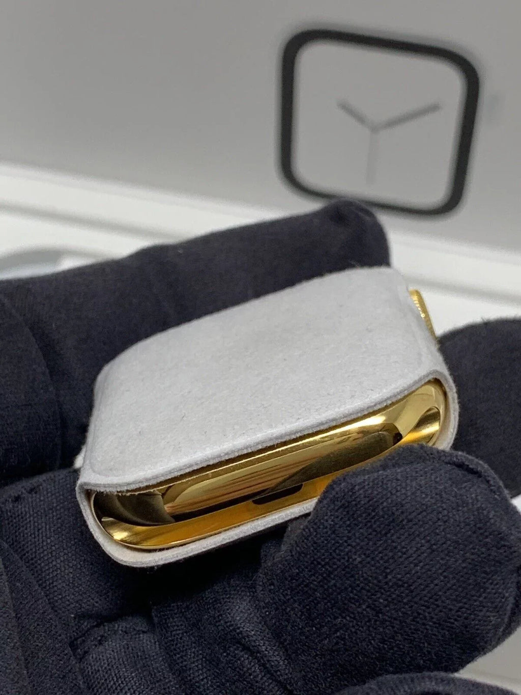 24K Gold Plated 44MM iWatch SERIES 5 Gold Link Band Diamond Rhinestones LTE