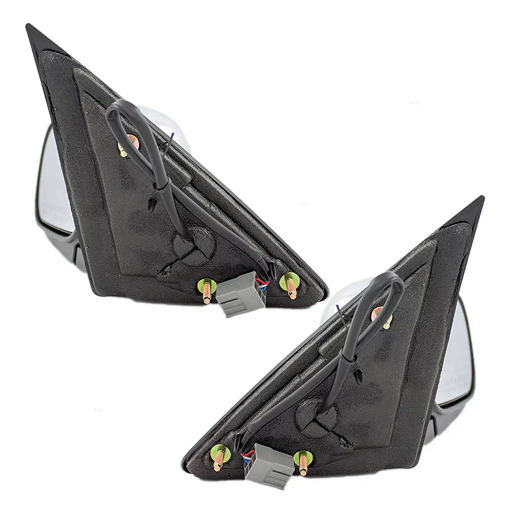 Brock Replacement Driver and Passenger Performance Upgrade Power Side View Mirrors with Chrome Fitting with 98-08 Crown Victoria Grand Marquis 6W7Z17683AA 6W7Z17682AA