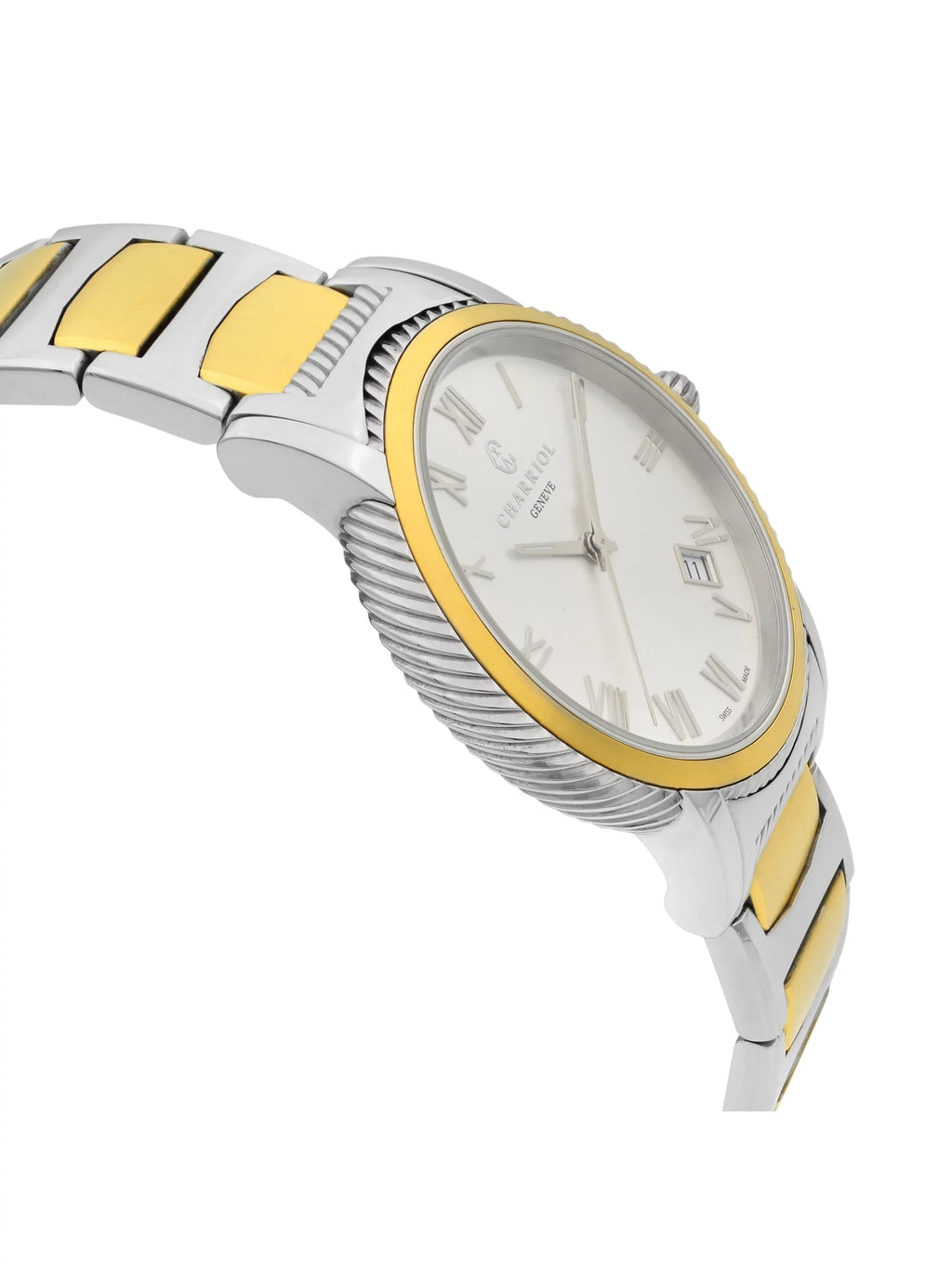 Charriol Parisii Two Tone Steel Silver Dial Quartz Men Watch P40SY2.931.001