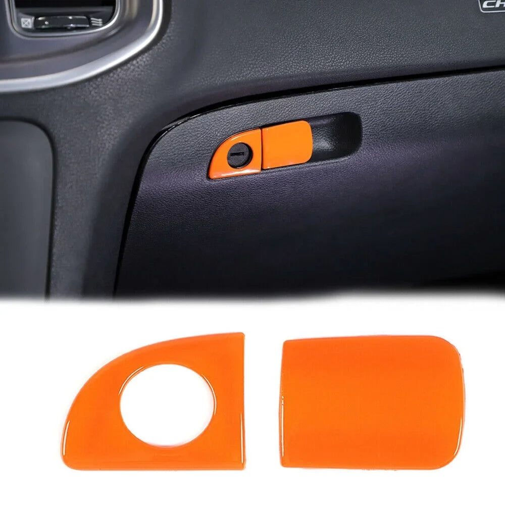 Teledu 17x Orange Set Center Console Dash Panel Shield Trim Kit