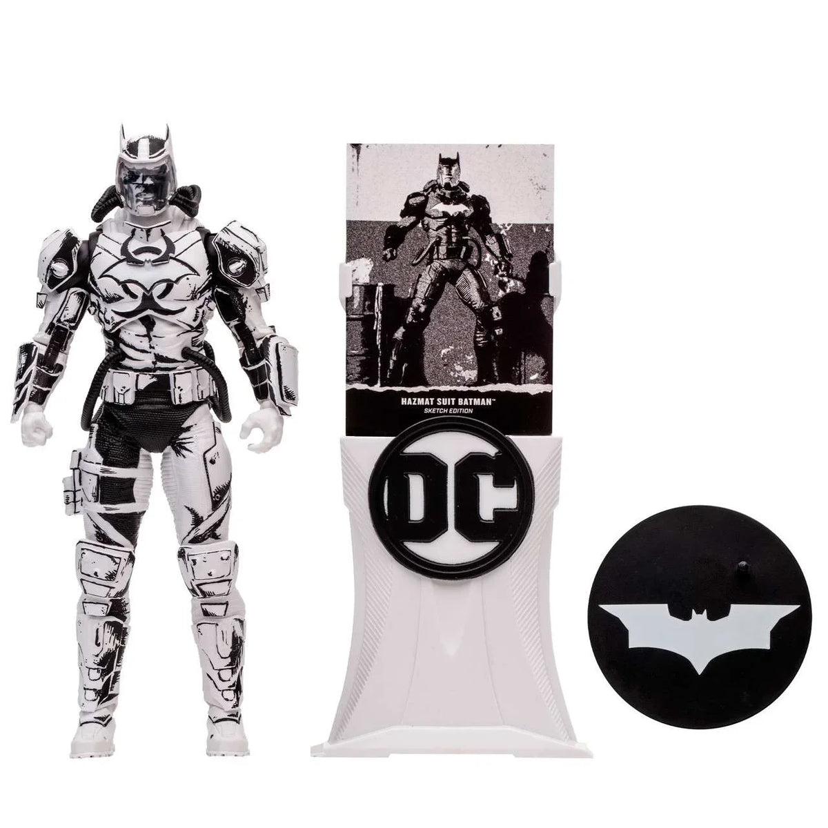 McFarlane DC Gold Label Collection Hazmat Suit Batman Action Figure (Sketch Edition, Justice League: The Amazo Virus)