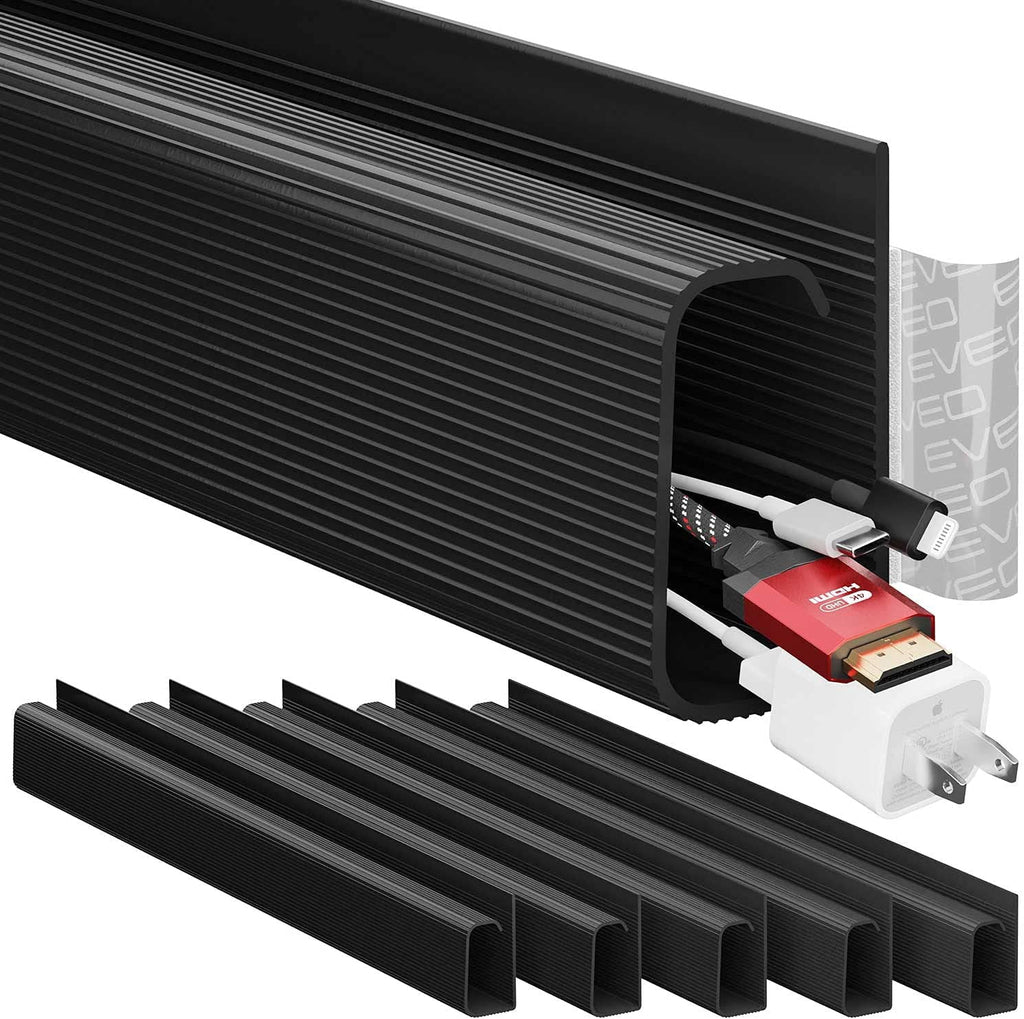 Premium Dual Monitor Stand + Cable Management 96'' J Channel