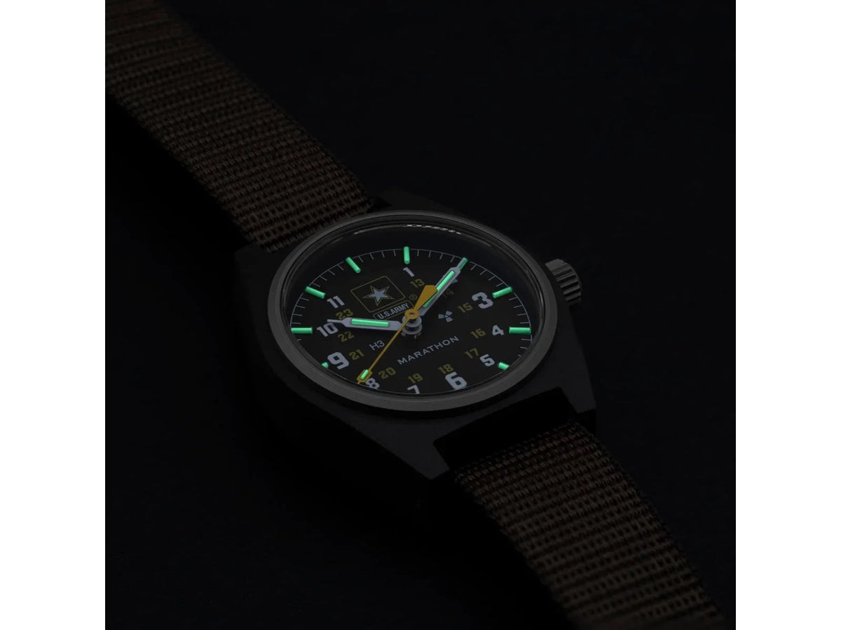 Marathon Official US Army Mechanical Field Watch, Sage Green, NSN 6645-01-694-18
