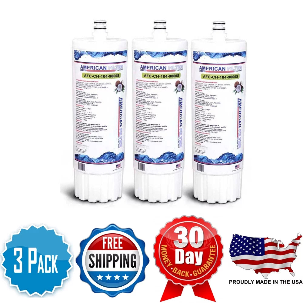 AFC Brand , Water Filters , Model # AFC-CH-104-9000S , Matching with 3M® Cuno® 5581708 - 3 Pack - Made in U.S.A.