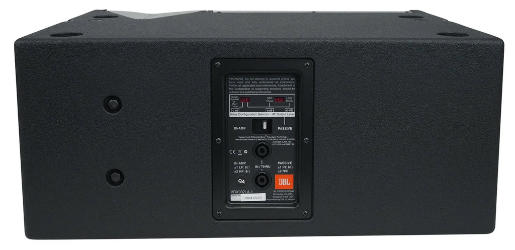 JBL VRX932LA-1 12" 800 Watt 2-Way Passive Line-Array Speaker in Black