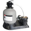 Swim Central 1.5 HP Sand Filter Combo with Pump Pressure for Above Ground Pools, 19-Inch