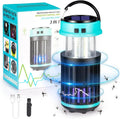 G·PEH 3 in 1 Bug Zapper, Rechargeable Bug Zapper Outdoor Indoor Fly Trap Waterproof, Mosquito Zapper with Emergency Light for Home, Solar Bug Zapper Outdoor for Home, Backyard, Camping