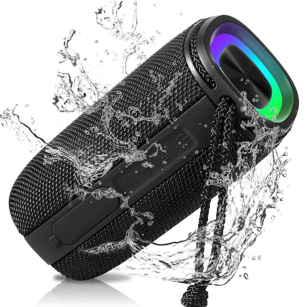 UrbanX X808 Bluetooth Speaker, IPX5 Waterproof Speakers 360° HD Surround Sound with Punchy Bass, True Wireless Pairing, BT5.3, Portable Speaker for LG W41+ - Black