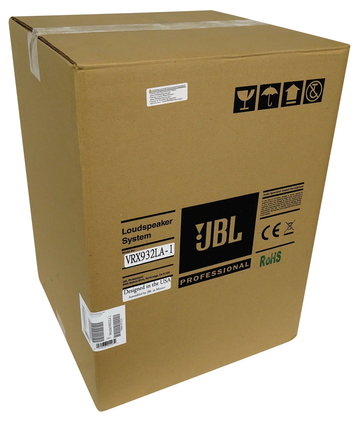 JBL VRX932LA-1 12" 800 Watt 2-Way Passive Line-Array Speaker in Black