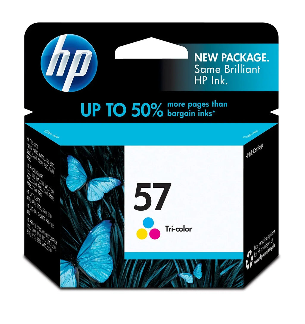 HP 57 Tri-color Original Ink Cartridge, ~500 pages, C6657AN#140