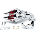 Krator Chrome Dual Spike Intake Air Cleaner Filter Kit Suitable with Harley-Davidson CVO Custom Applications