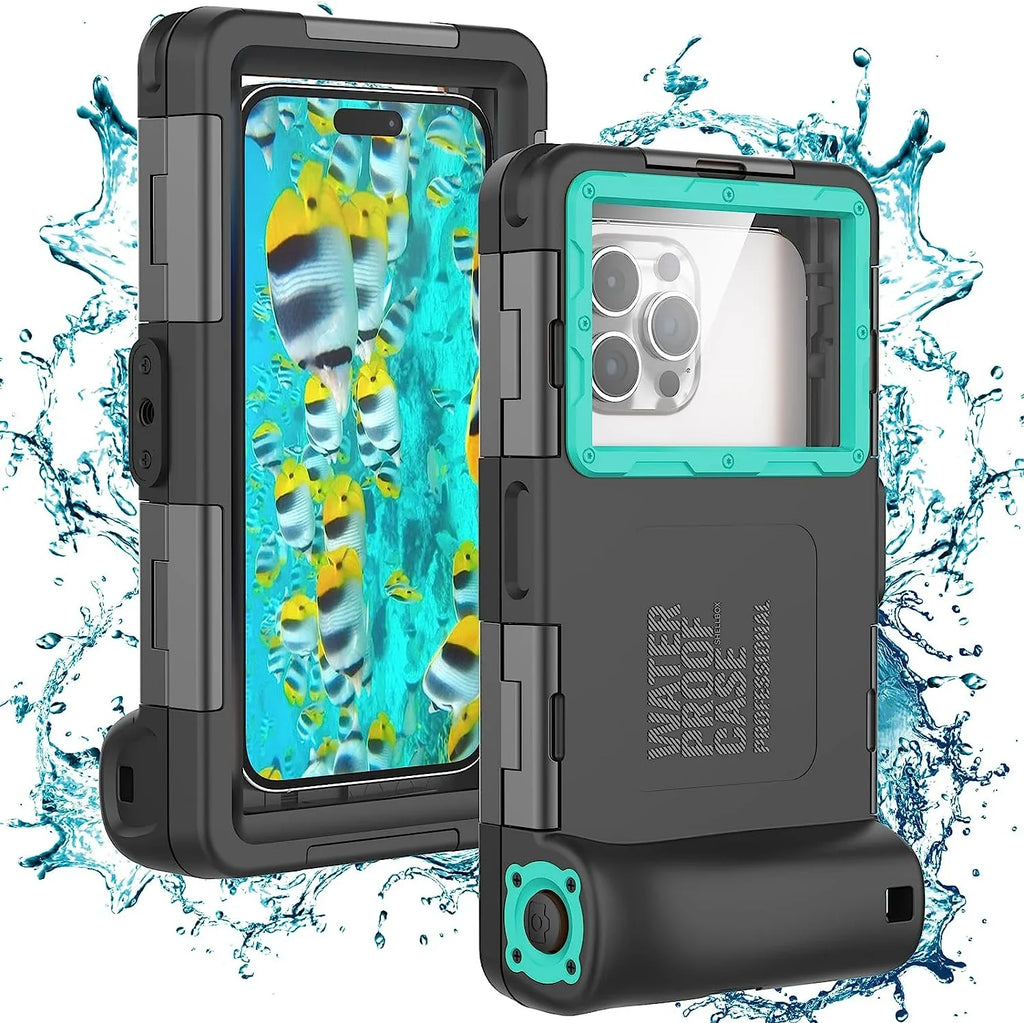 Waterproof Underwater Snorkeling Phone Case for iPhone 14/13/12/11 Pro Max Mini Xr/X/Xs/Samsung Galaxy Note10/9/8/S10/9/8 Ultra Plus Professional [15m/50ft] Photo Video Diving Wrap