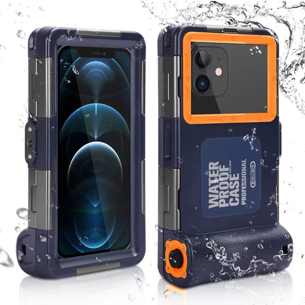 UrbanX Professional [15m/50ft] Swimming Diving Surfing Snorkeling Photo Video Waterproof Protective Case Underwater Housing for Gionee P12 And all Phones Up to 6.9 Inch LCD with Lanyard