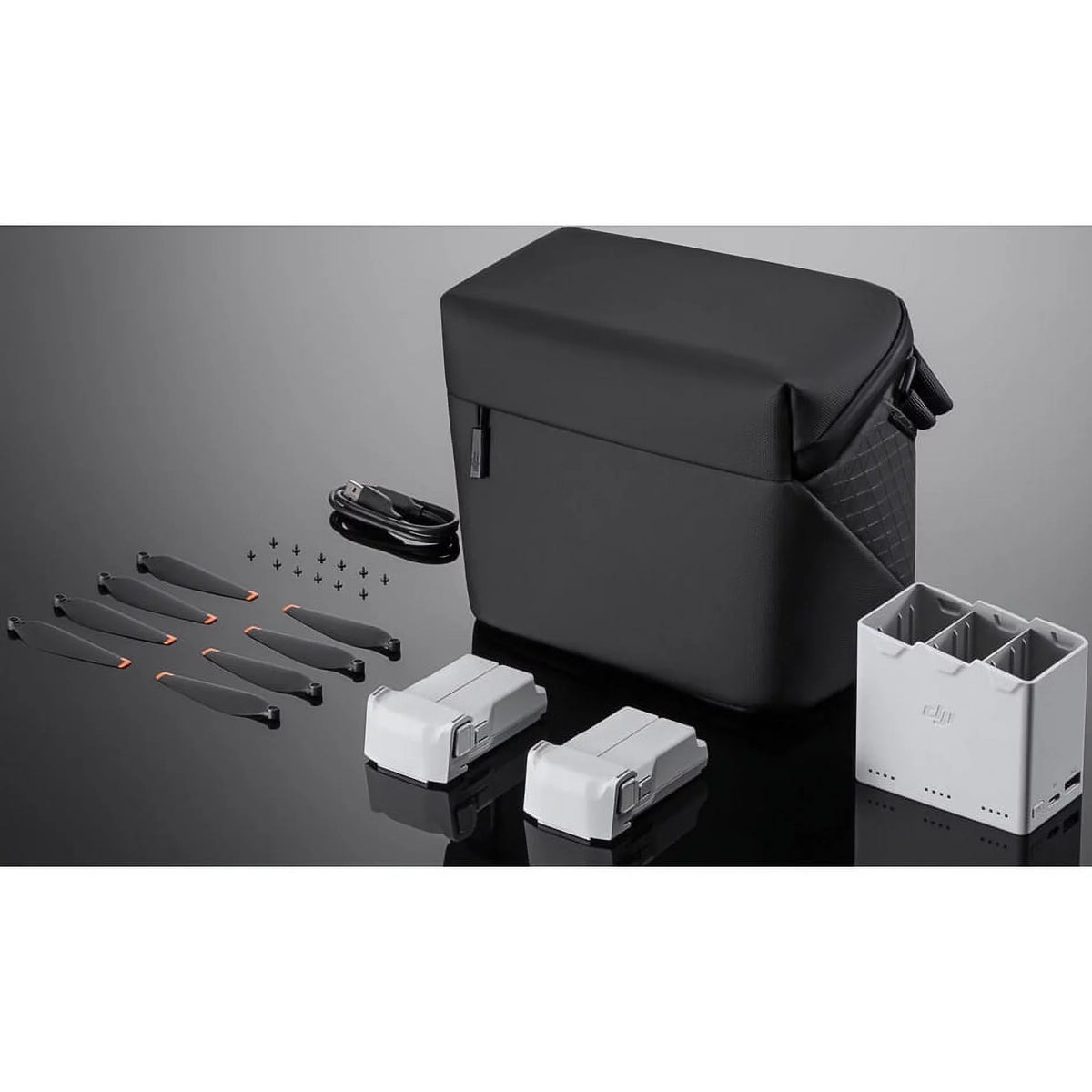 DJI Mini 3 Pro Fly More Kit Plus CP.MA.00000496.01 with 2 DJI Mini 3 Series ligent Flight Battery Plus, Charging Hub, Shoulder Bag Bundle with 128GB Card+ Deco Gear Drone Landing Pad+FPV Headset