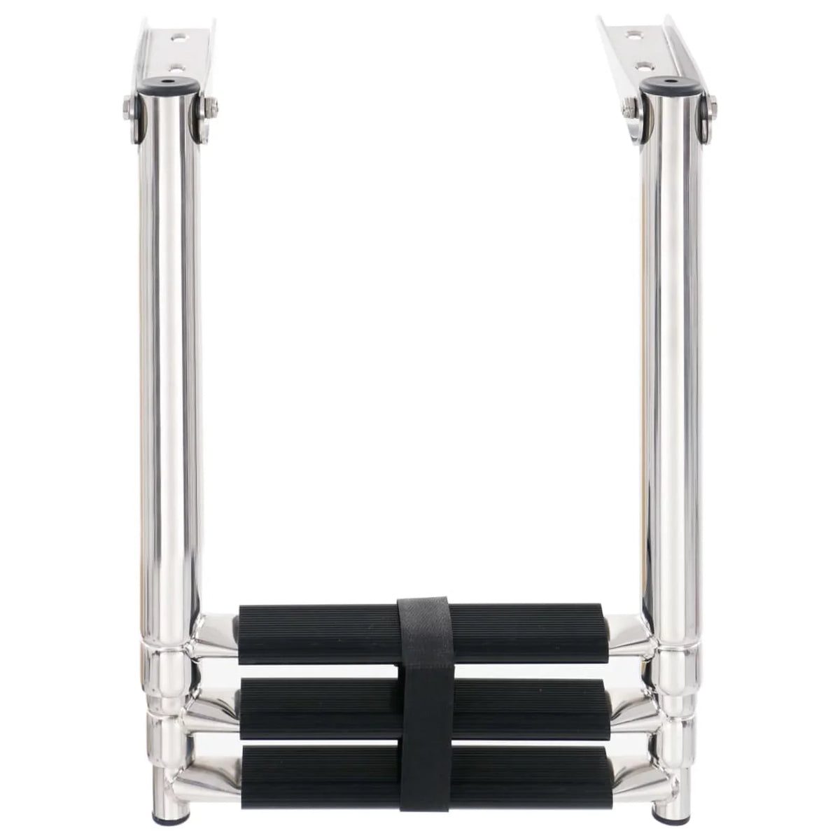 Dcenta 3 Folding Boarding Ladder Stainless Steel Non-Slip Telescopic Ladder for Swimming Pool, Ship and Mounting Platform