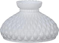 GOURE® 10" Opal Diamond Quilted Pattern Student Glass Shade with Crimped Top